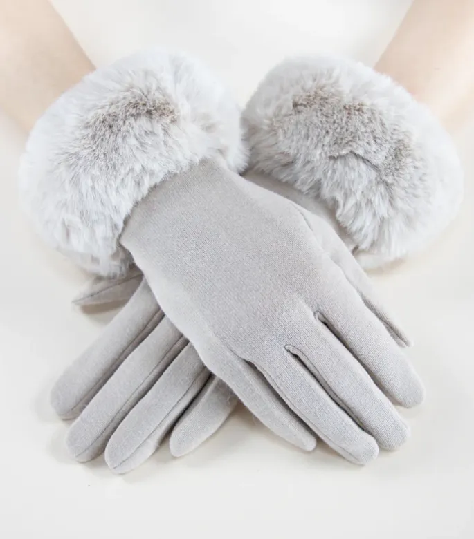 Faux Fur Cuff Gloves