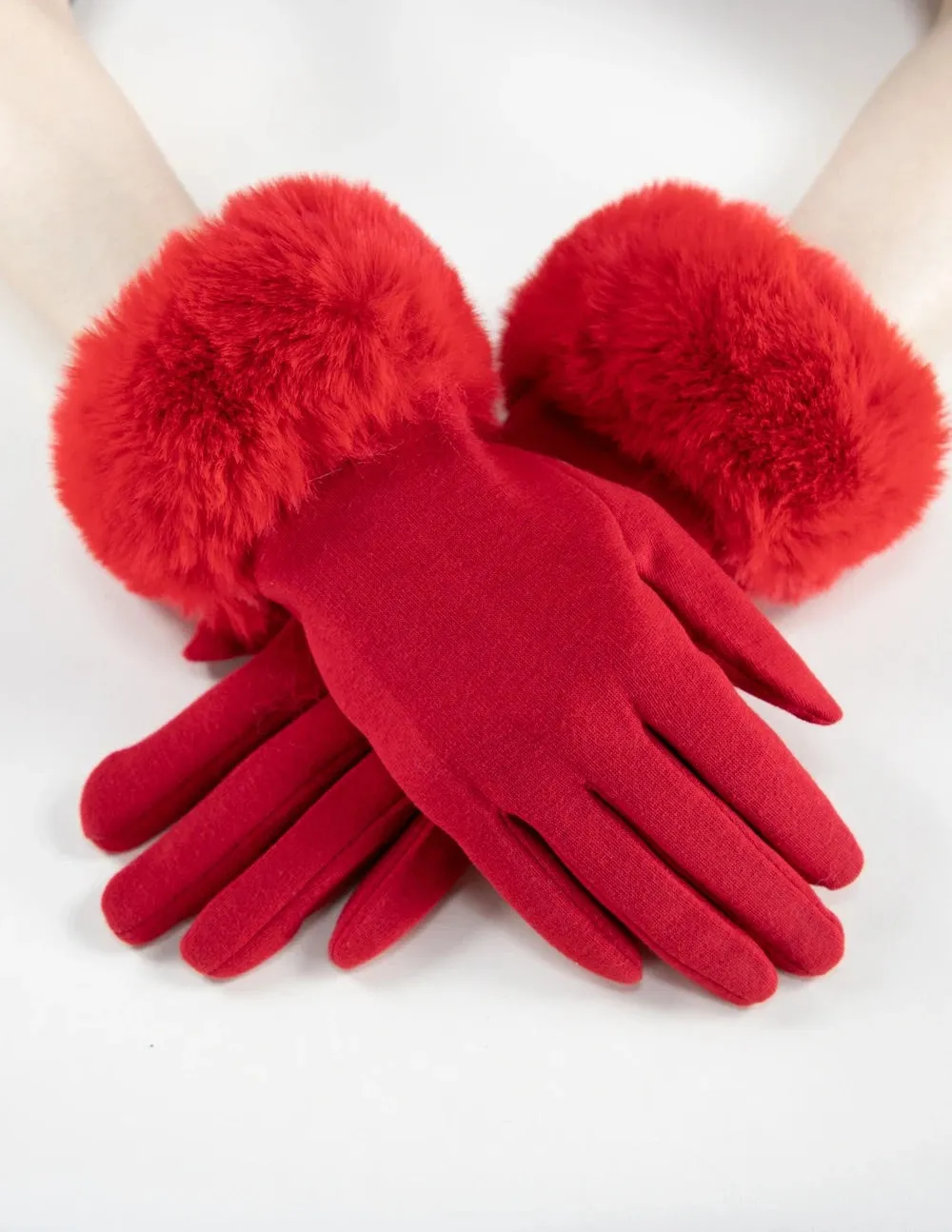 Faux Fur Cuff Gloves