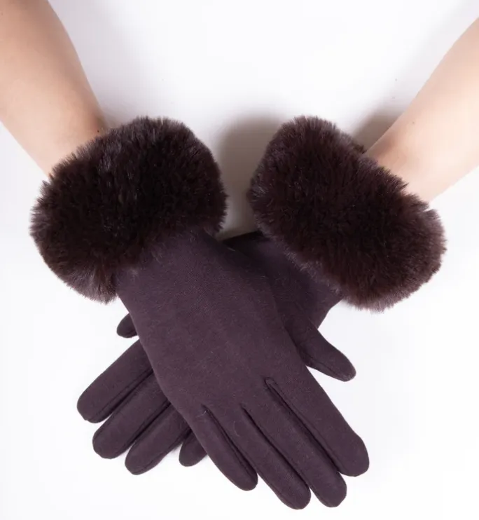 Faux Fur Cuff Gloves