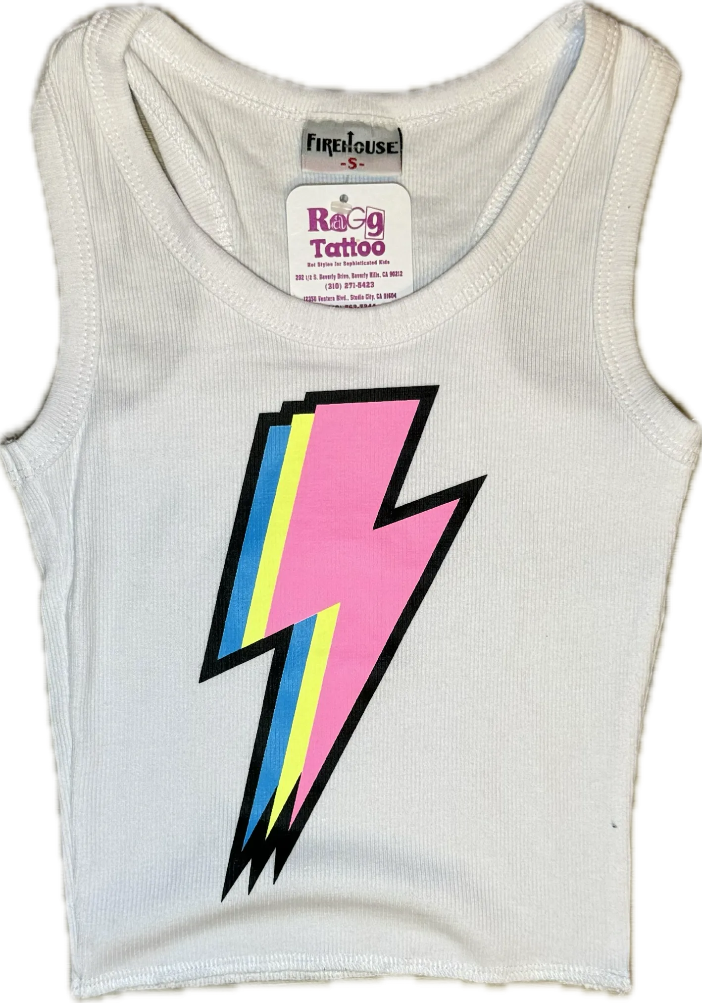 FIREHOUSE- Lightning Bolt Tank (white)