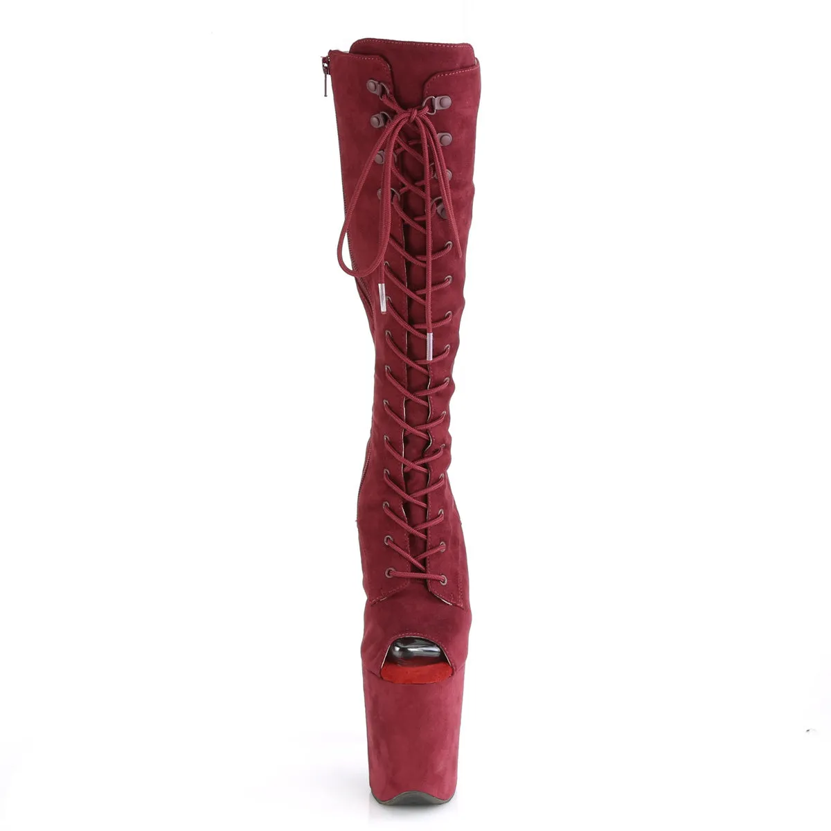 FLAMINGO-2051FS  Burgundy Faux Suede/Burgundy Suede