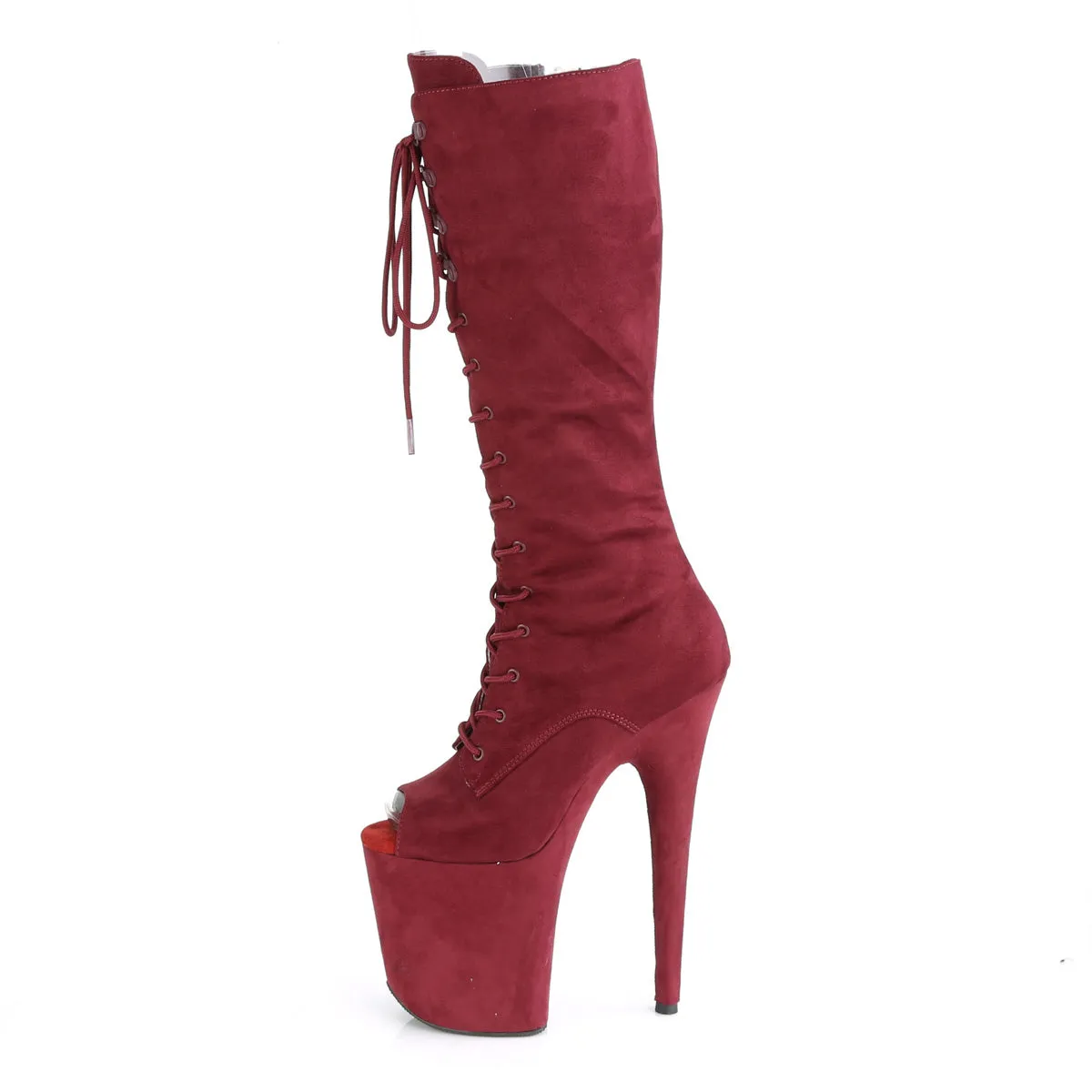 FLAMINGO-2051FS  Burgundy Faux Suede/Burgundy Suede