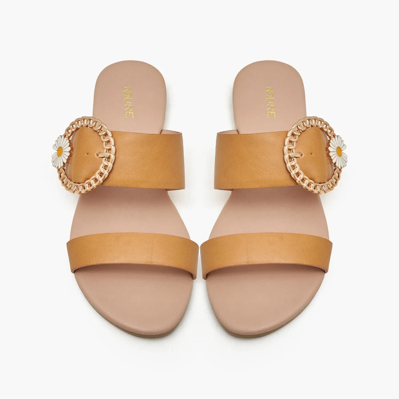 Floral Trim Women's Slides