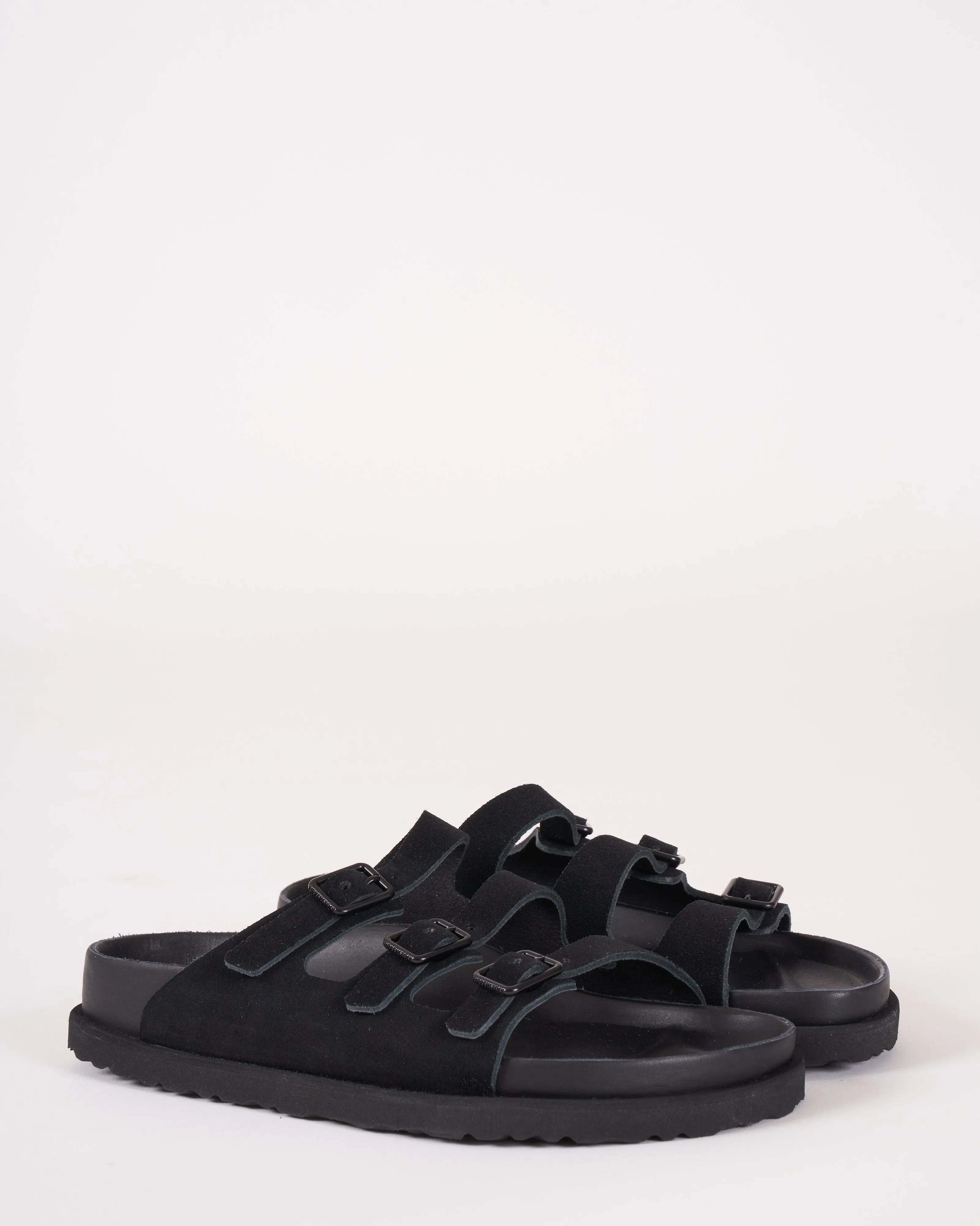 florida suede sandal - black
