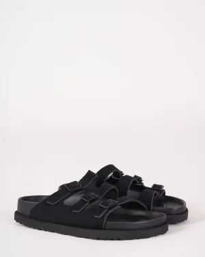 florida suede sandal - black