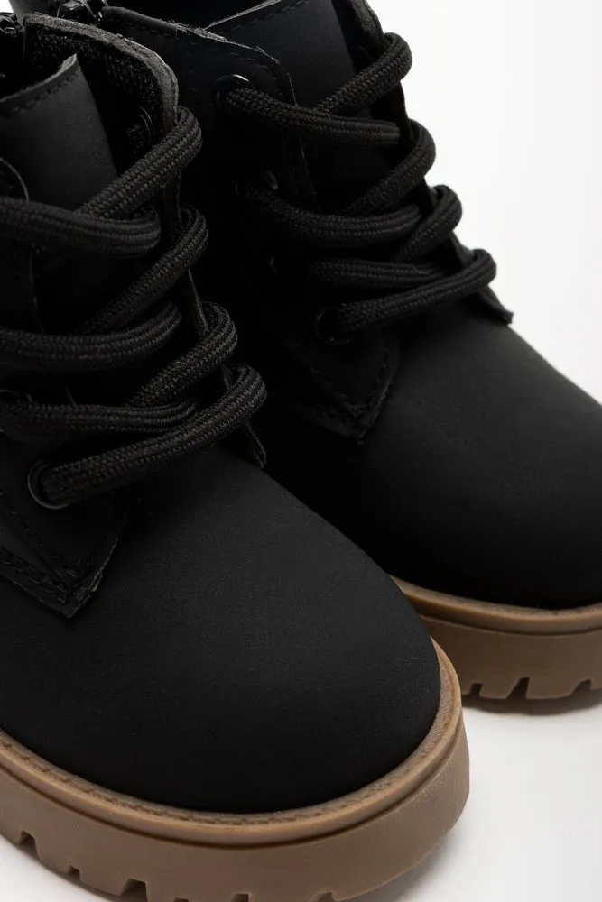 Flower Boots Black