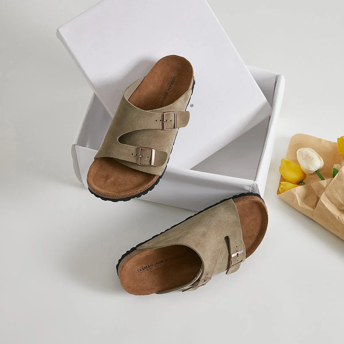 FROSTED CORK BOTTOM SLIPPERS  4398