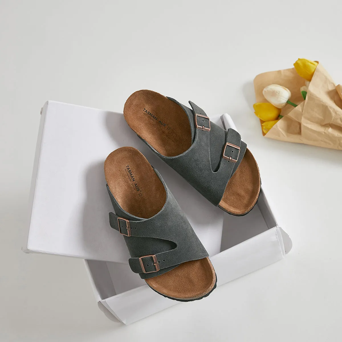 FROSTED CORK BOTTOM SLIPPERS  4398