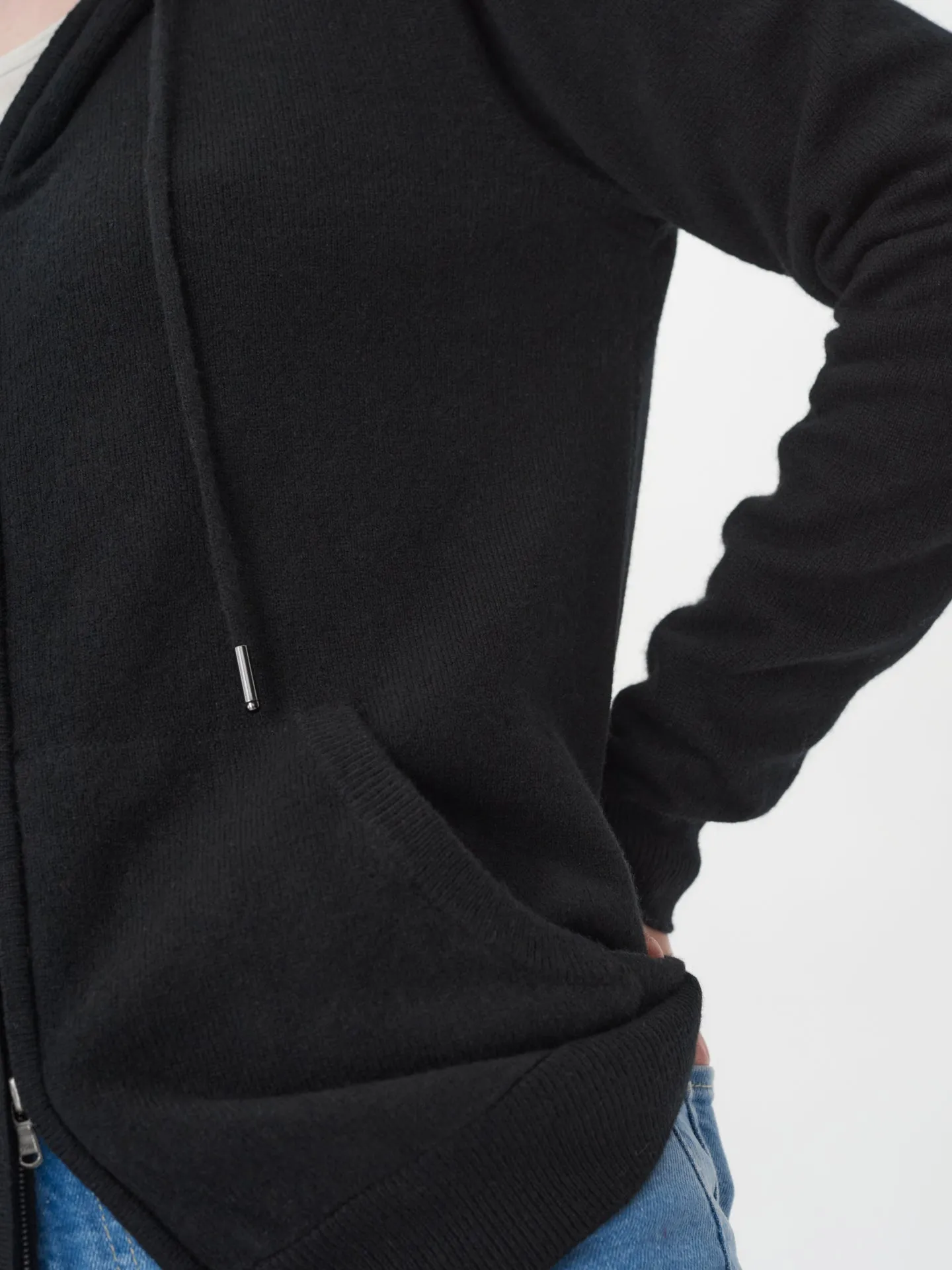 Full-Zip Cashmere Hoodie