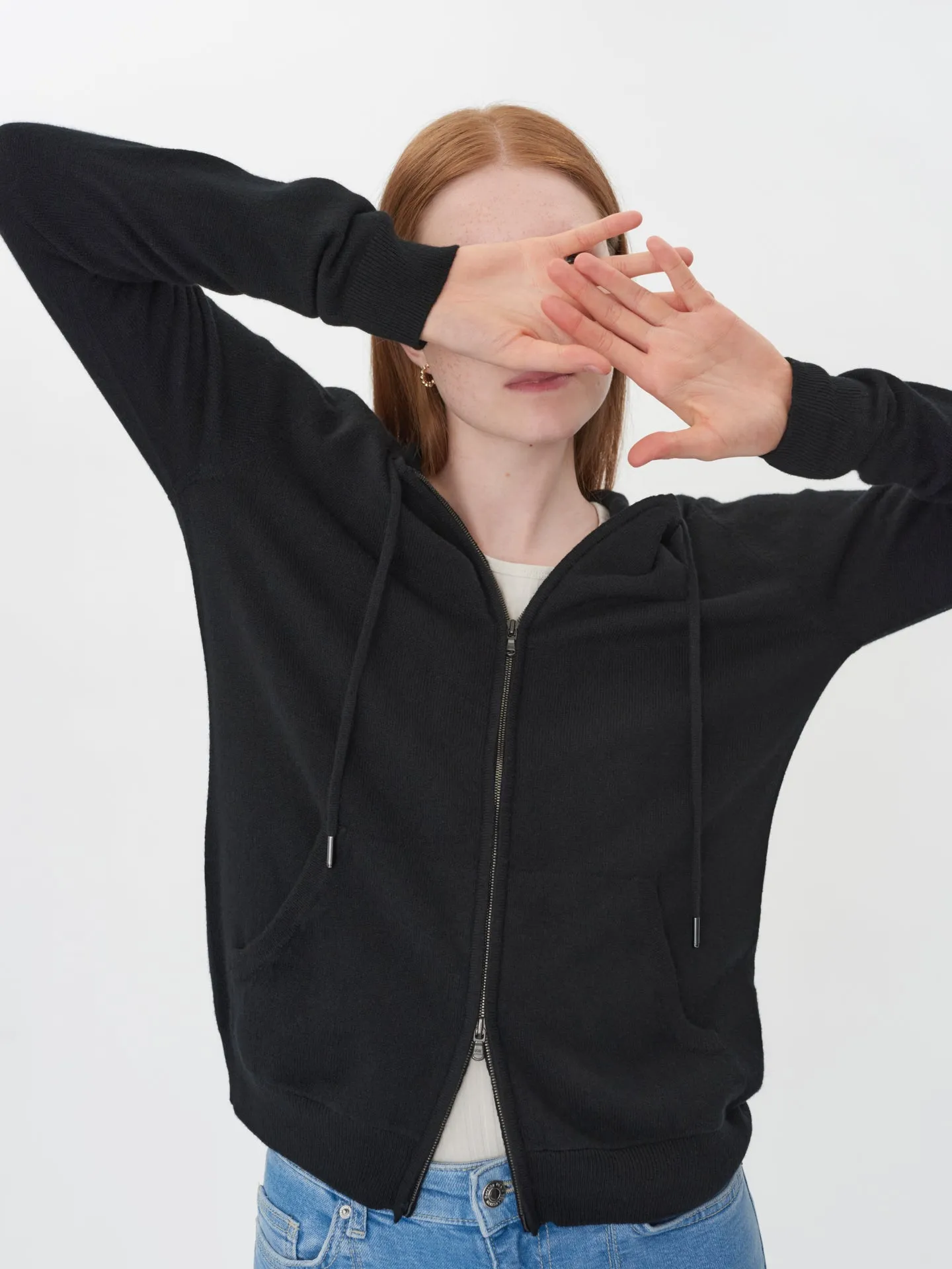 Full-Zip Cashmere Hoodie