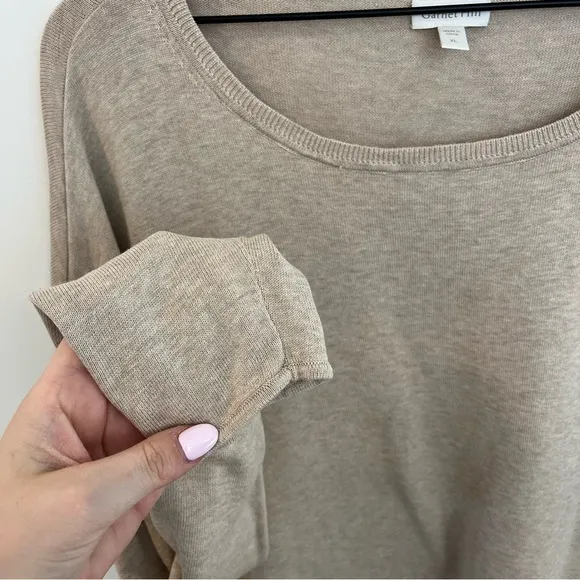 Garnet Hill Cotton/Silk Blend Pullover Sweater Size XL