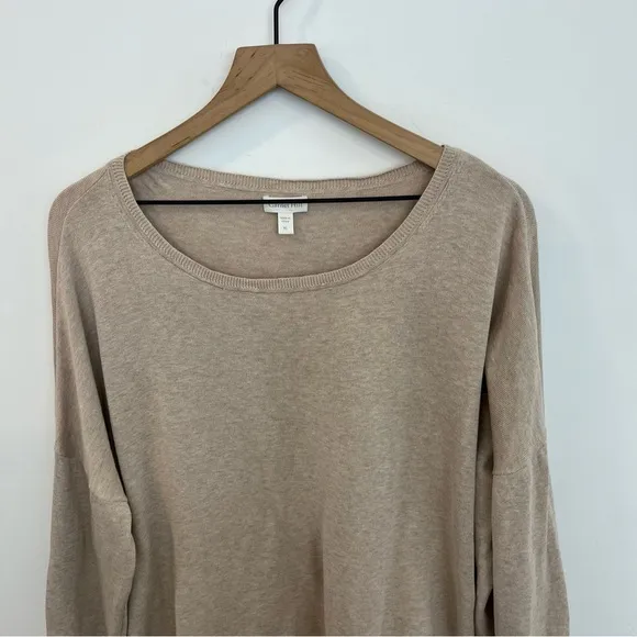 Garnet Hill Cotton/Silk Blend Pullover Sweater Size XL