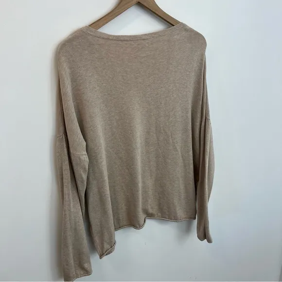 Garnet Hill Cotton/Silk Blend Pullover Sweater Size XL