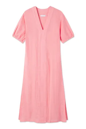 Gauze Caftan in Coral