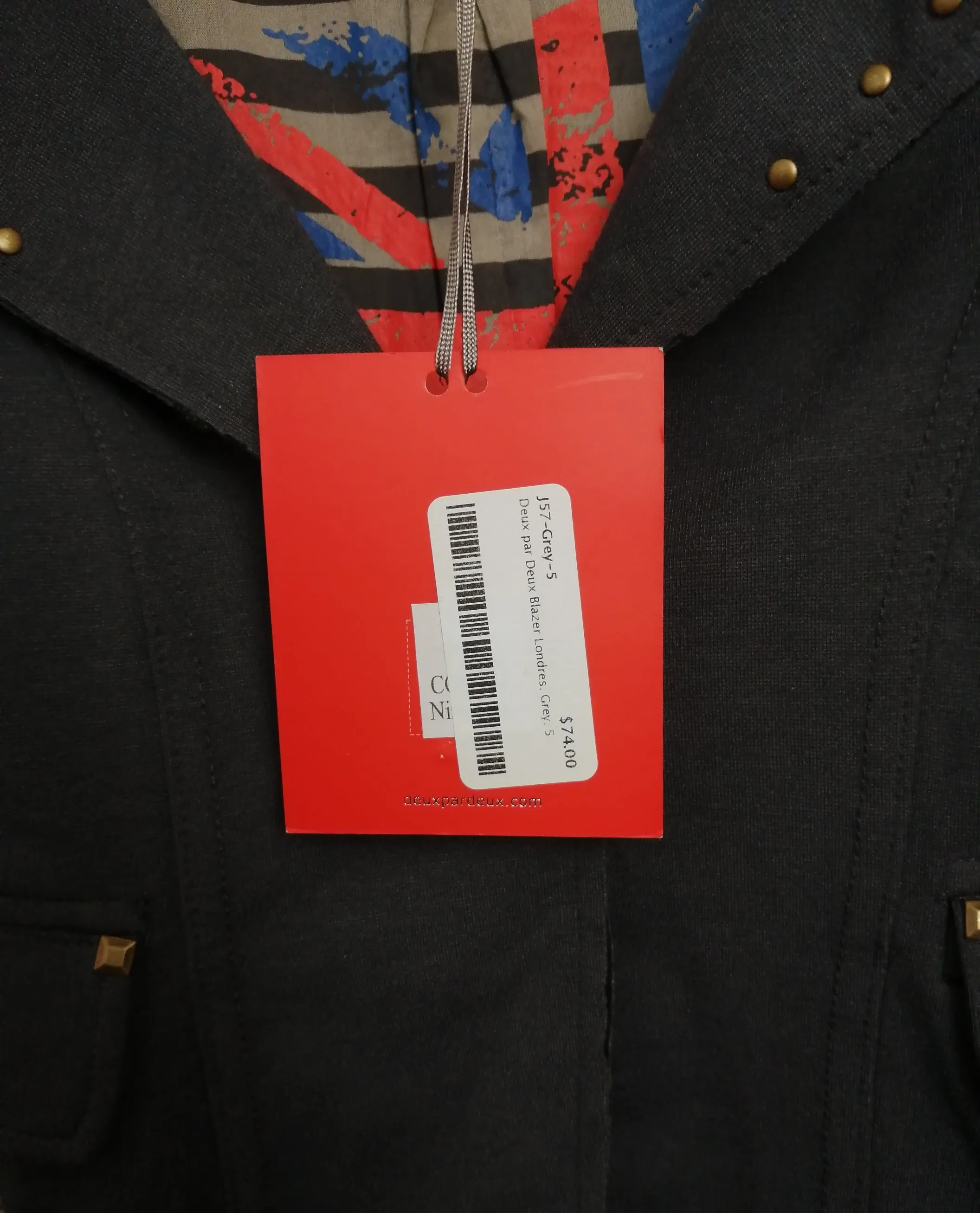 GIRL SIZE 5 YEARS - DEUX PAR DEUX Grey Blazer Jacket NWT B38