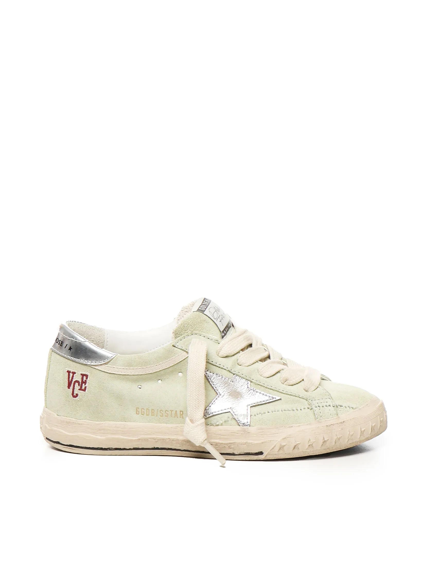 Golden Goose Super Star Light Green Suede Sneakers