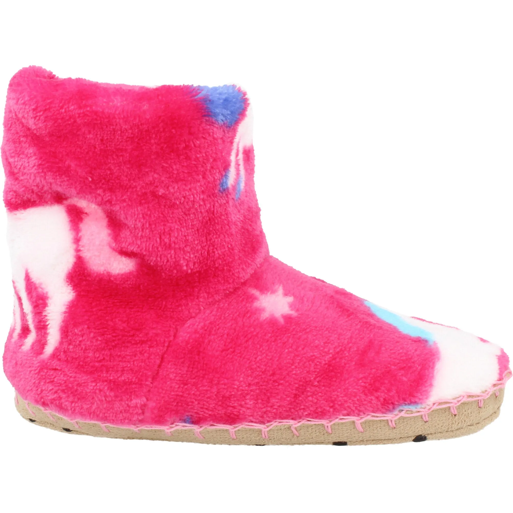 Hatley Twinkle Unicorns Fleece Slippers Cabaret Pink