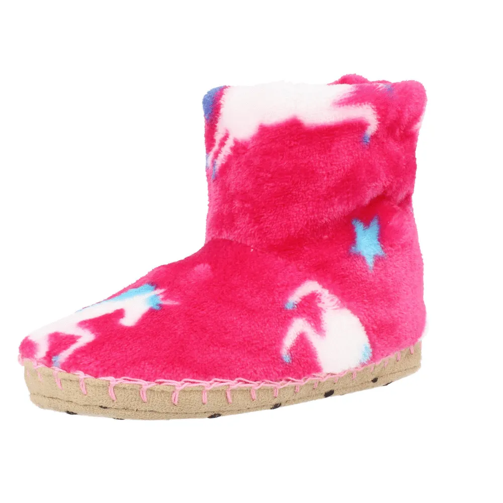 Hatley Twinkle Unicorns Fleece Slippers Cabaret Pink