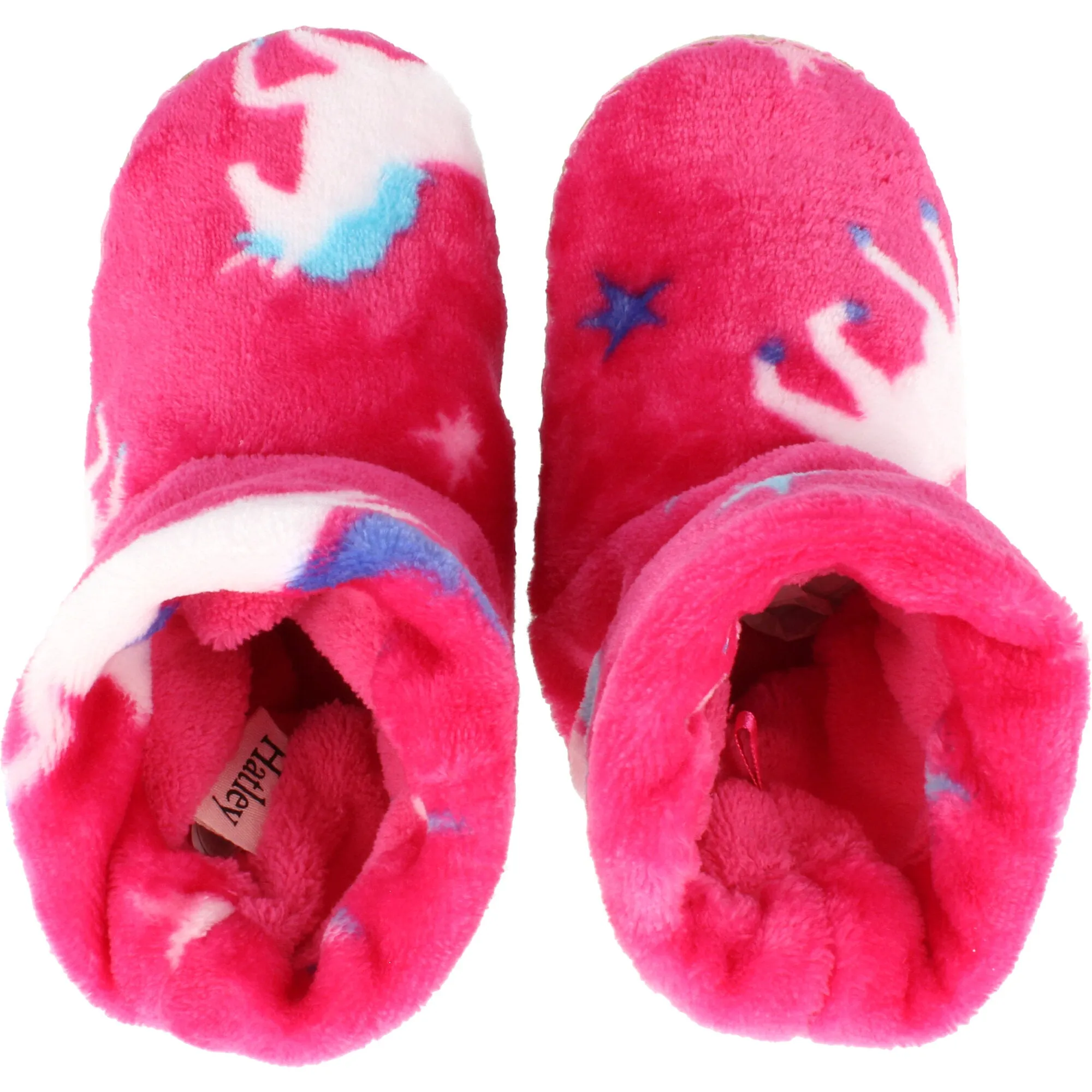 Hatley Twinkle Unicorns Fleece Slippers Cabaret Pink