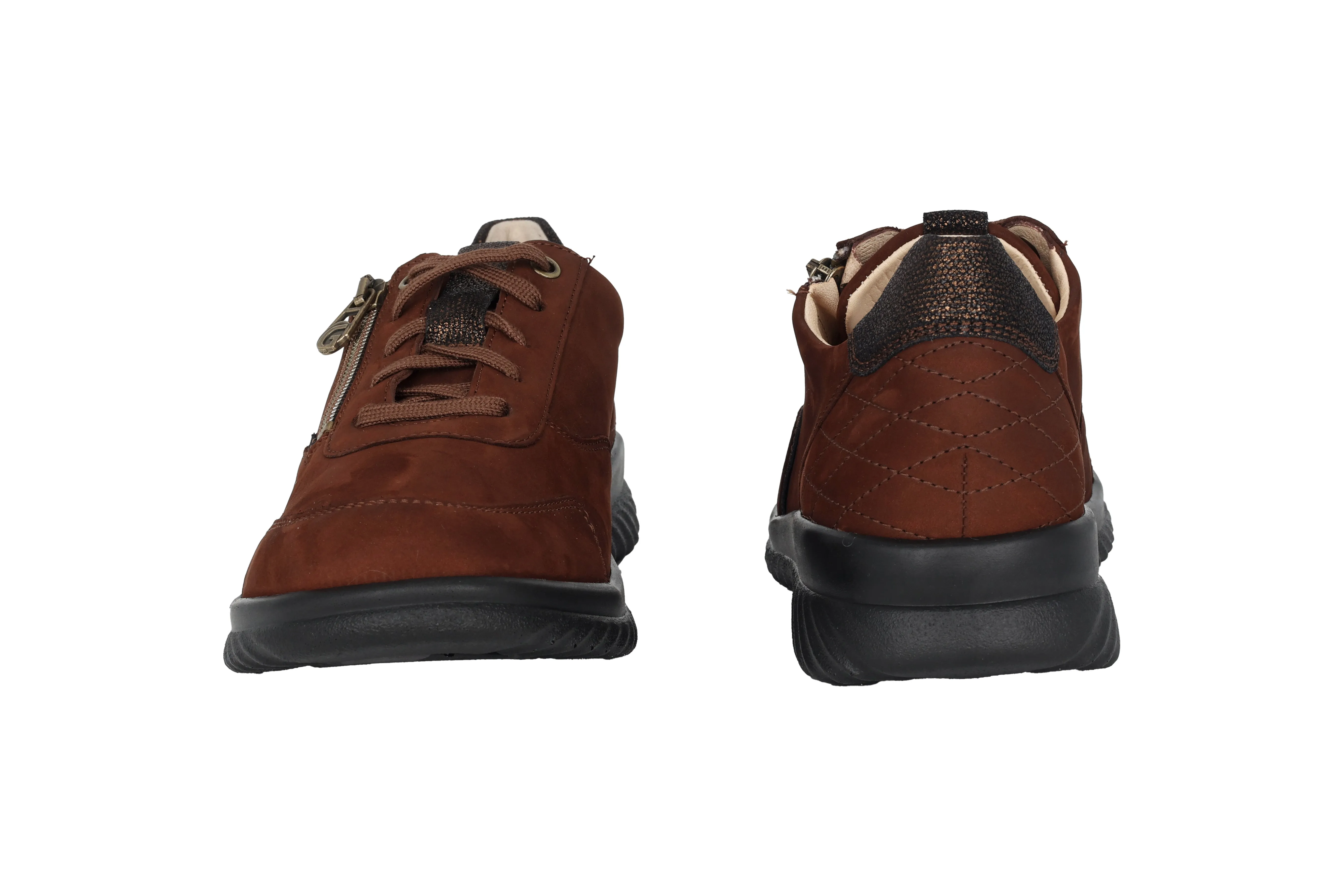 'Heike' women's wide fit (H) sneaker - Brown