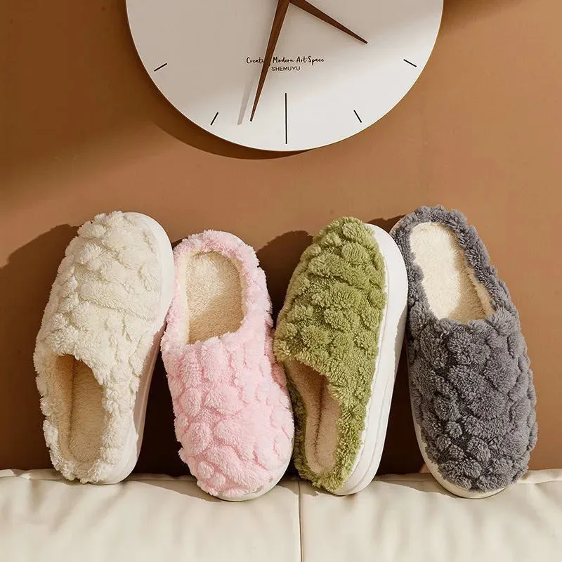 Home Fuzzy Slipper Unisex Cartoon Winter Plush Slipper