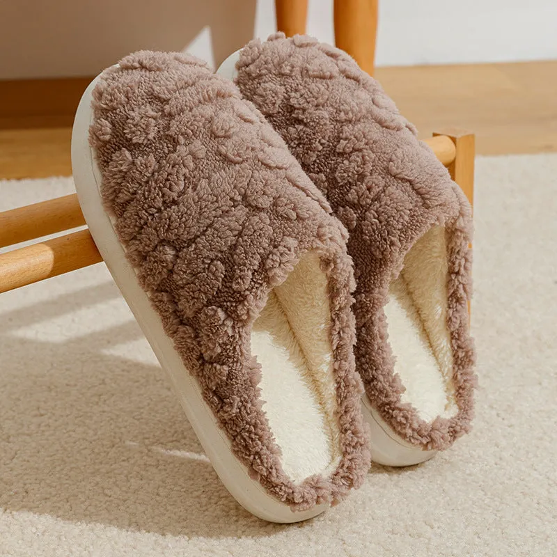 Home Fuzzy Slipper Unisex Cartoon Winter Plush Slipper