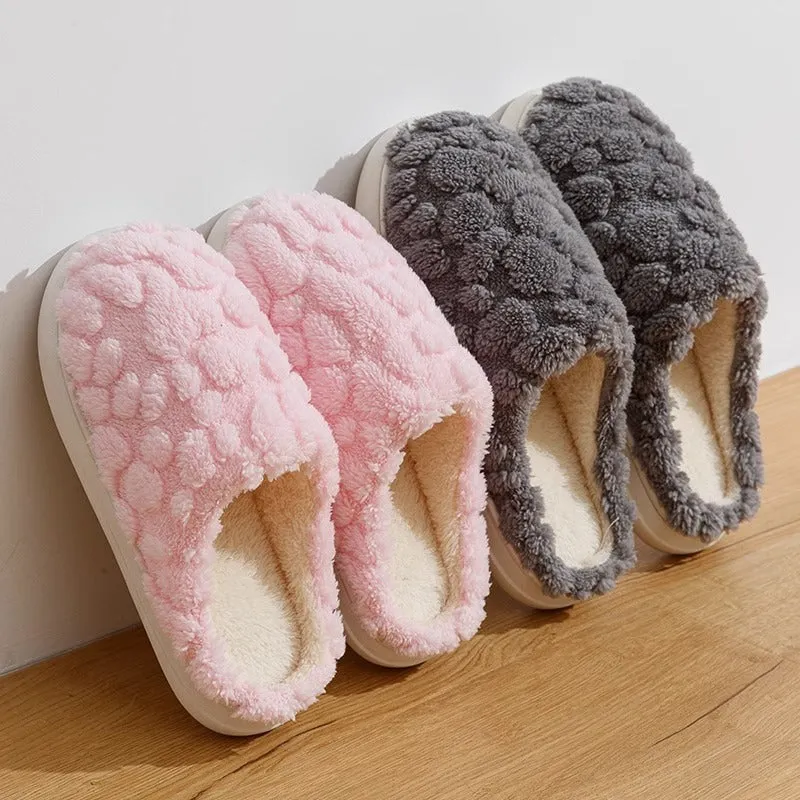 Home Fuzzy Slipper Unisex Cartoon Winter Plush Slipper