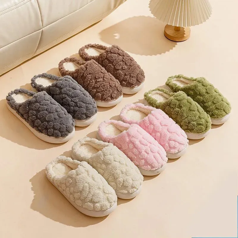 Home Fuzzy Slipper Unisex Cartoon Winter Plush Slipper