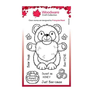 Honey Bear Gnome Clear Stamp Woodware FRS1032