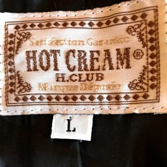 Hot Cream Wool and Silk Blend Tweed Blazer - size L - Stylish and Unique