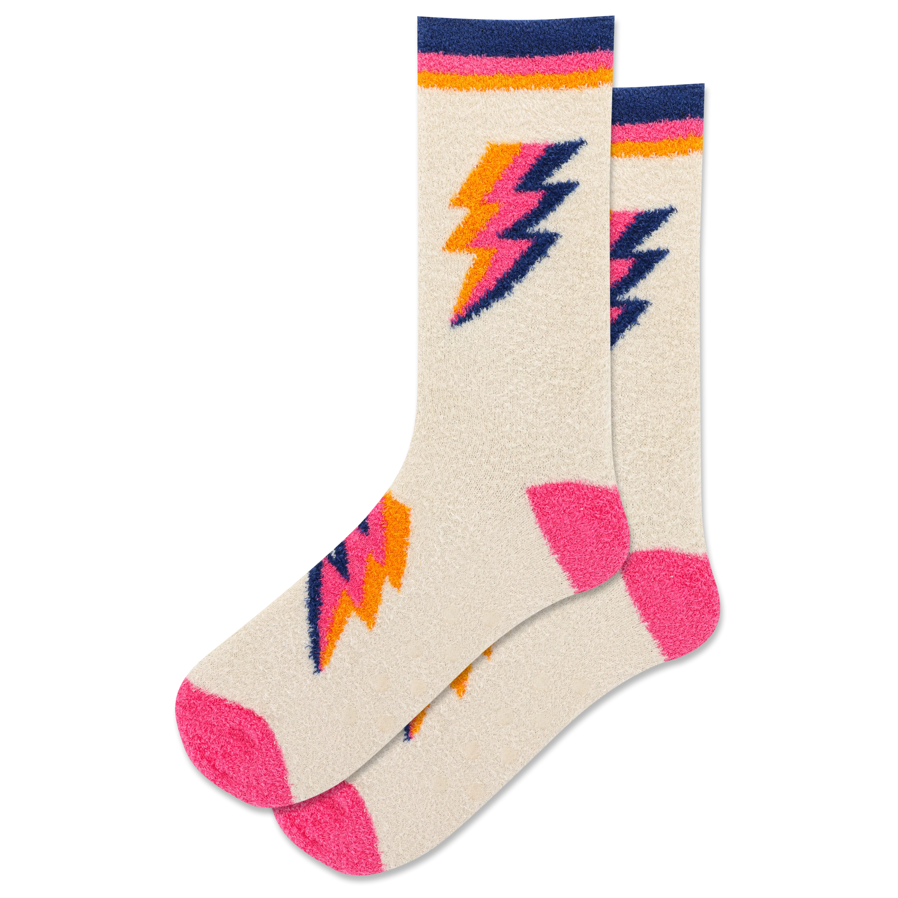 HOTSOX Women's Lightning Bolt Non-Skid Slipper Sock