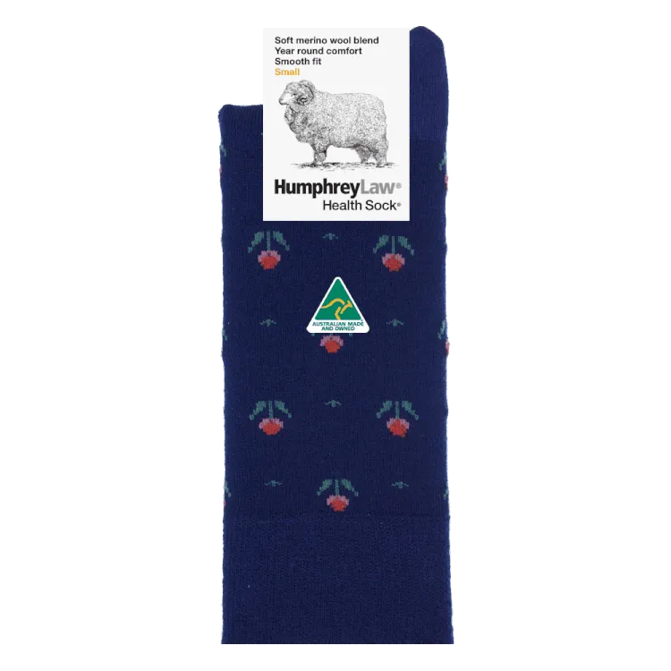 Humphrey Law 60% Fine Merino Wool Tulips Sock