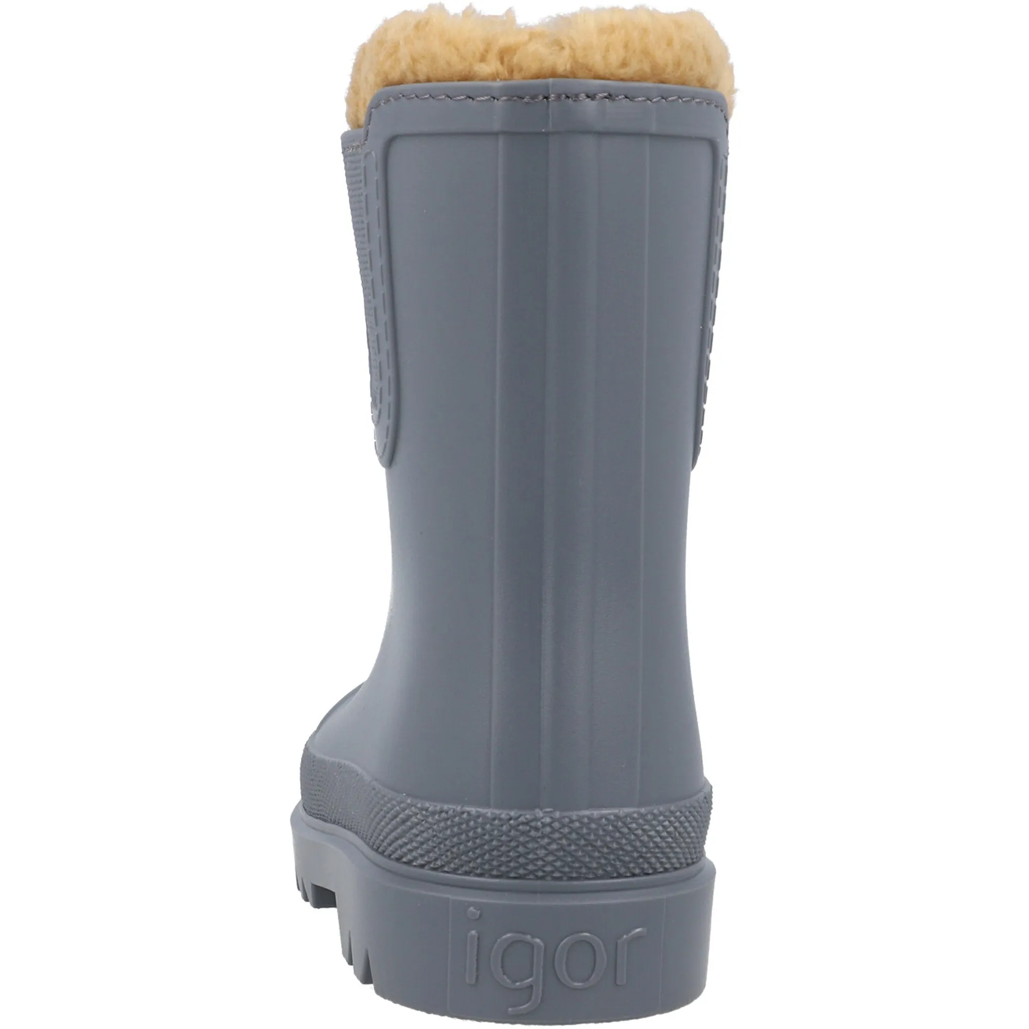 Igor Tokio Blue Shearling Collar Kids Boots