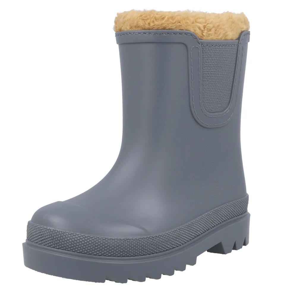 Igor Tokio Blue Shearling Collar Kids Boots