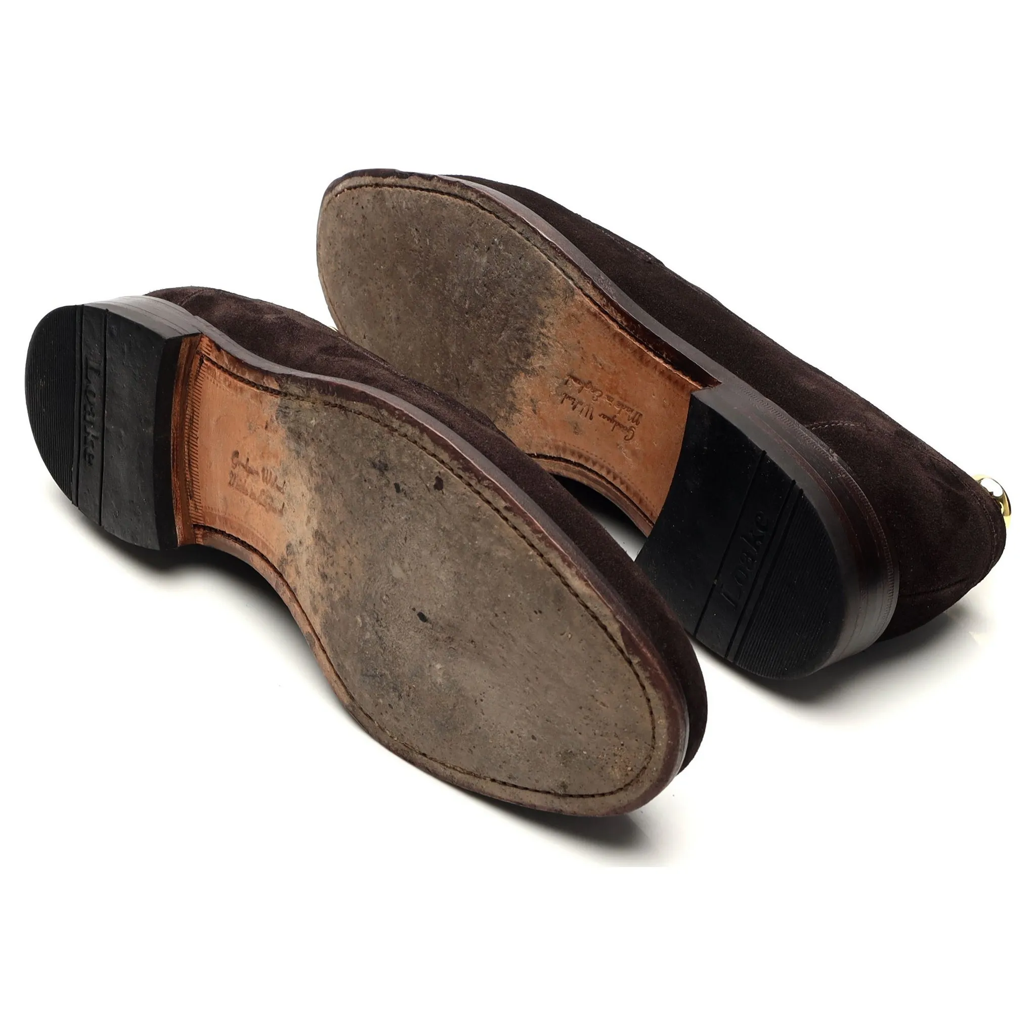 'Imperial' Dark Brown Suede Loafer UK 9.5 F
