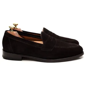 'Imperial' Dark Brown Suede Loafer UK 9.5 F