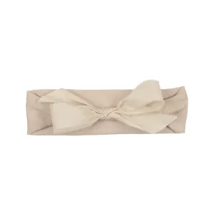 Ivory Suede Band with Silk Bow