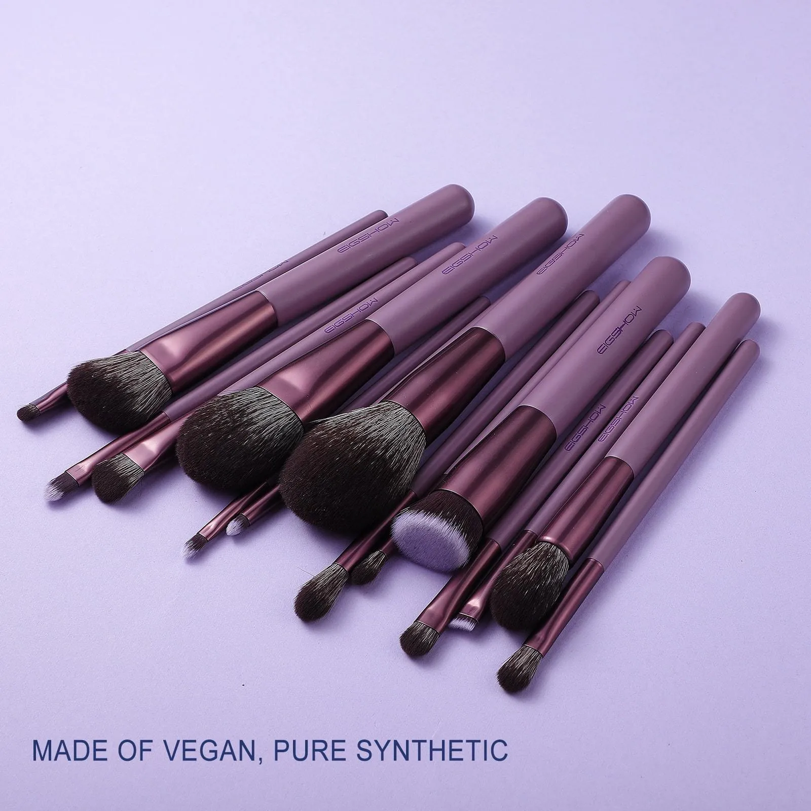 JADE SERIES - 15 PCS MAKEUP BRUSH KIT IN GIFT BOX - SMOKE PURPLE