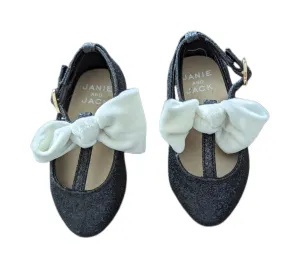 Janie and Jack.black sparkle flats size 4