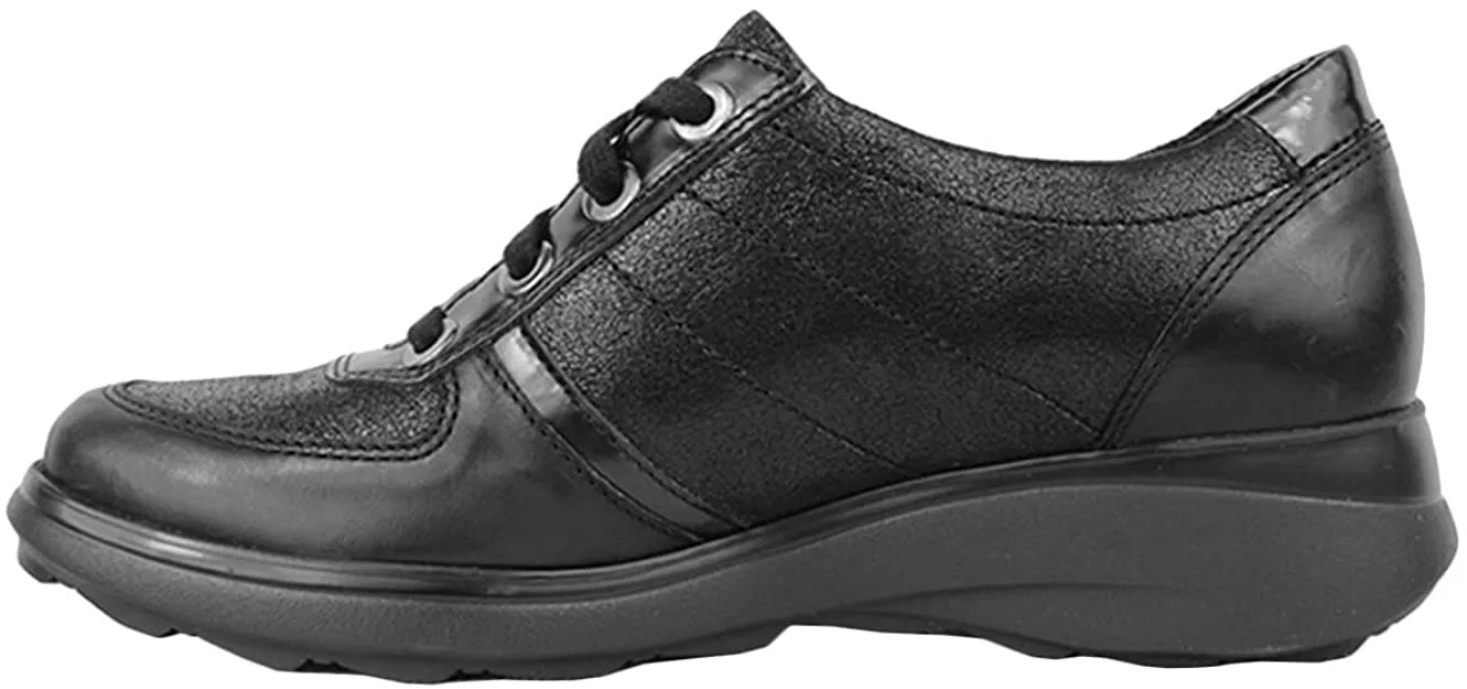 'JILL' women's lace-up sneaker - black