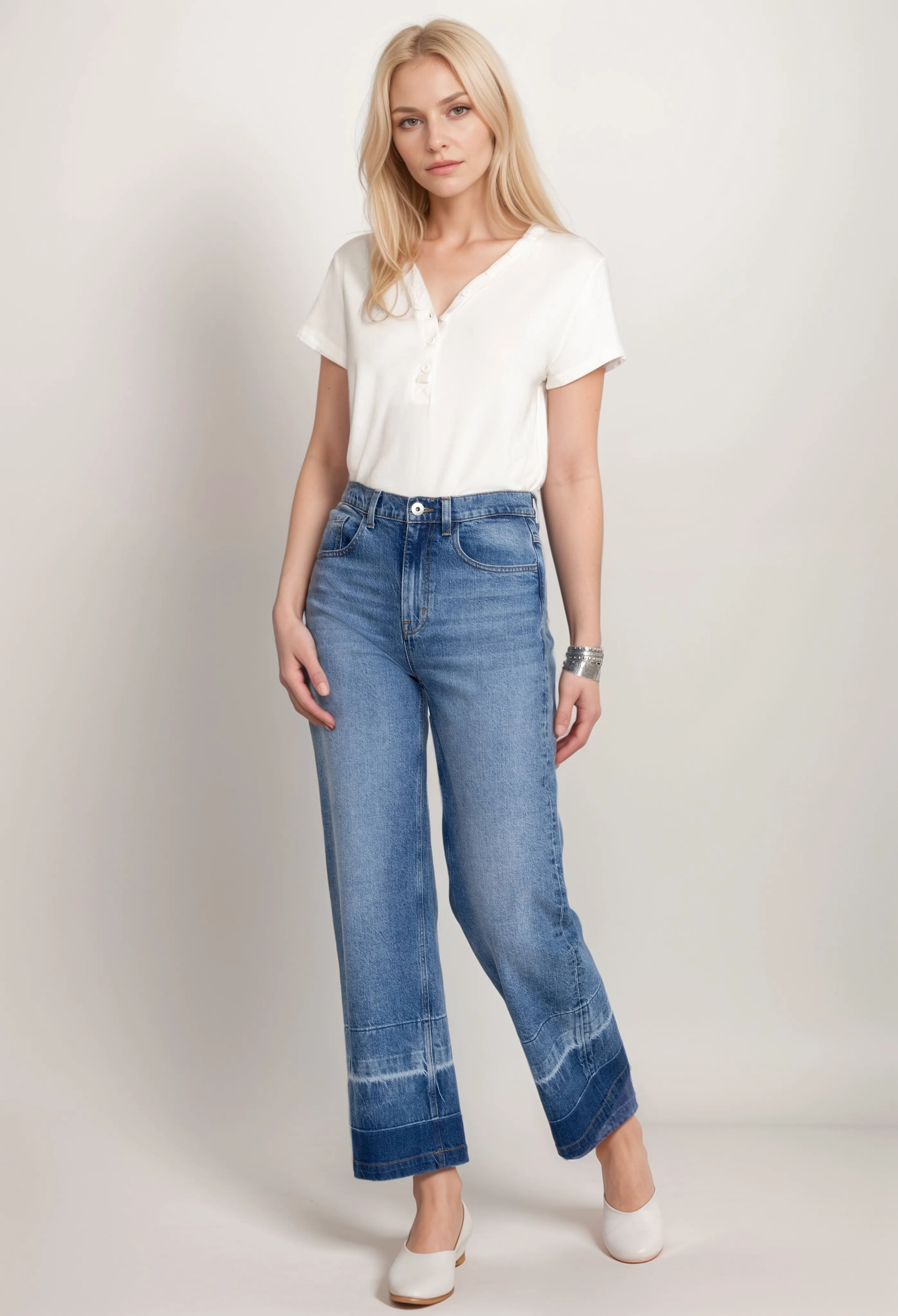 Johnny Was Melbourne Wide Leg Jean JW1036NB16