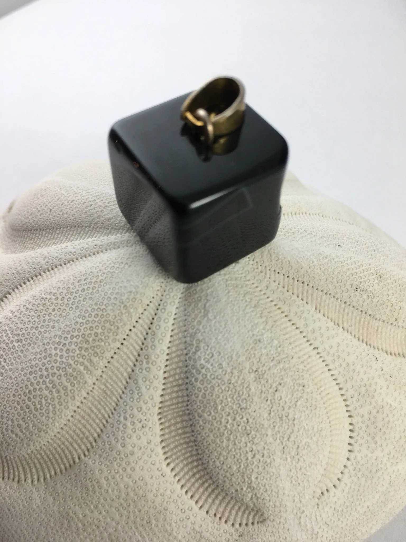 JULIANNA-  Beautiful Cube Black Cube Druzy Geode Agate Pendant