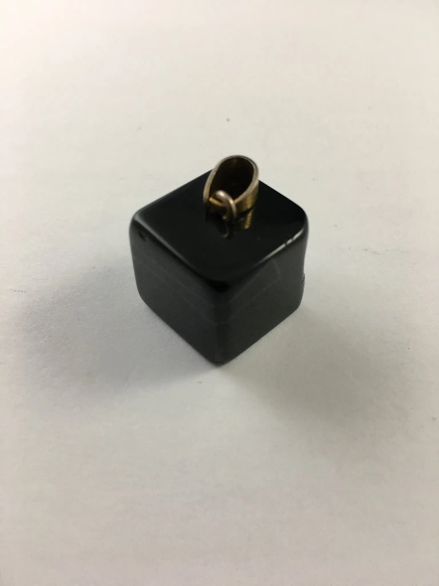 JULIANNA-  Beautiful Cube Black Cube Druzy Geode Agate Pendant