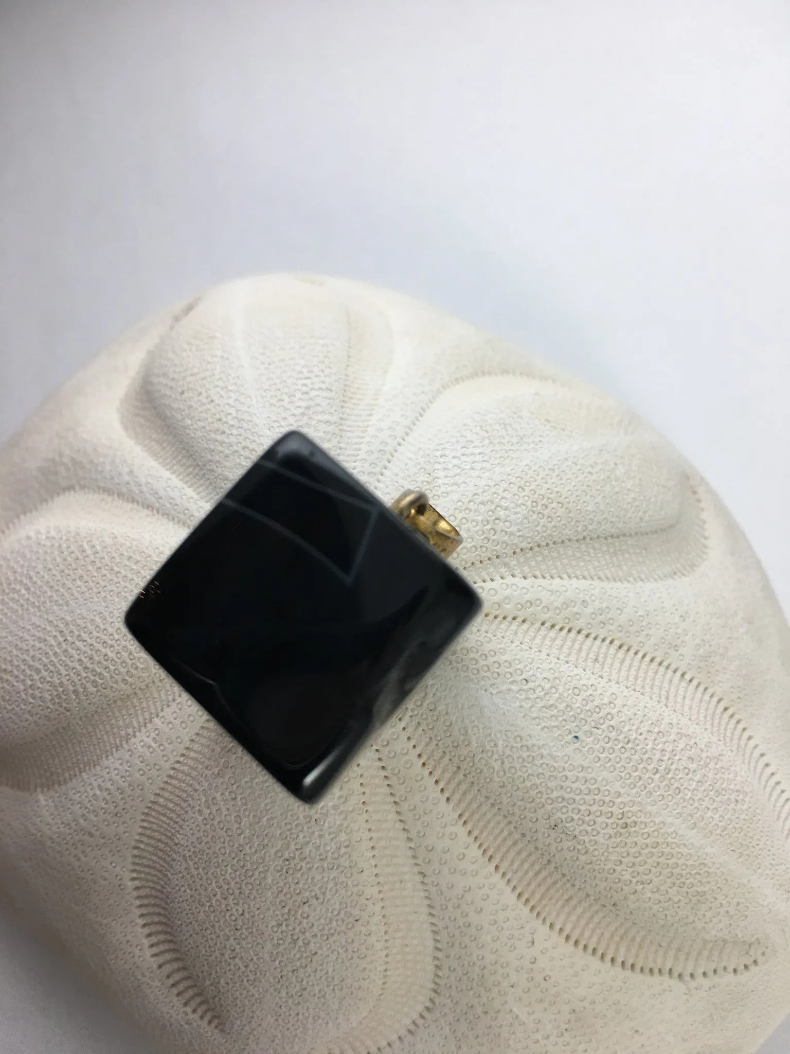 JULIANNA-  Beautiful Cube Black Cube Druzy Geode Agate Pendant