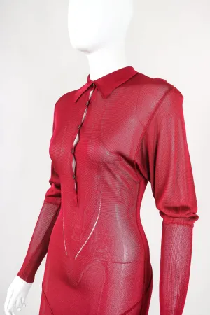 Juliette Sleeve Sheer Knit Dress