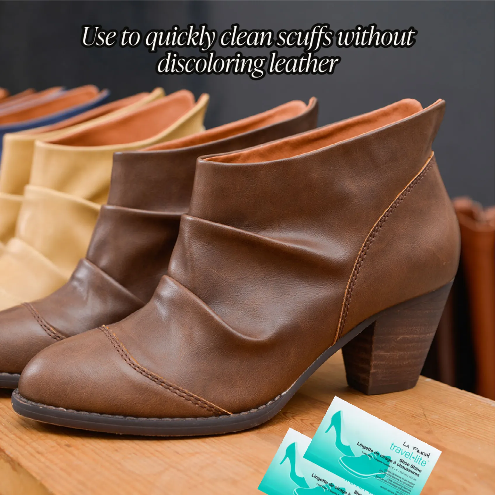LA Fresh Shoe Shine Wipes Individual Wrapped