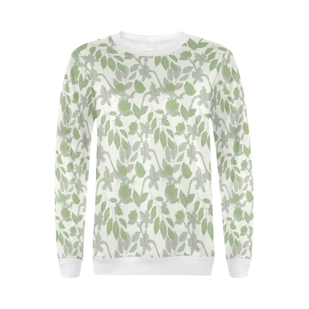 Lacey Ivory Green Crewneck Top