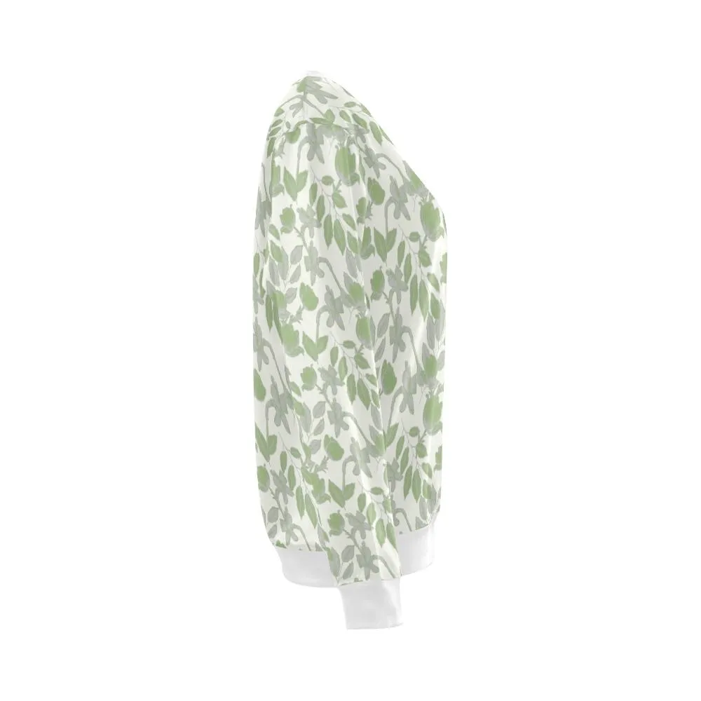 Lacey Ivory Green Crewneck Top