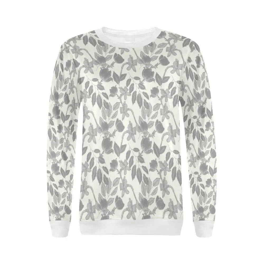 Lacey Ivory Grey Crewneck