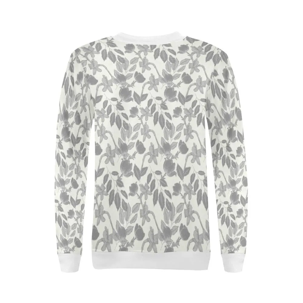 Lacey Ivory Grey Crewneck